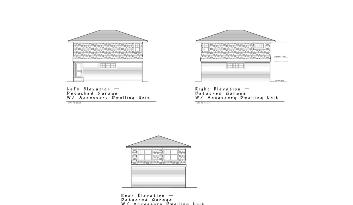 Detached Garage with ADU 3 Left_Right_Rear Elevations