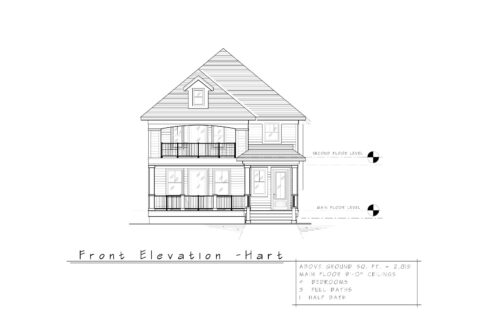 Hart 1 Front Elevation for Hart details